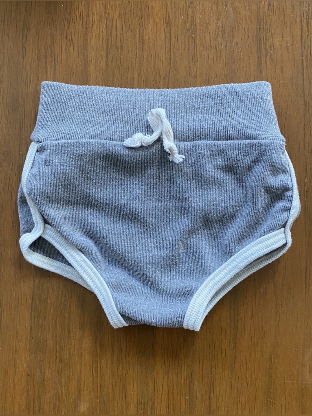 Bohemian Babies Track Shorties Gray Cloud Solid 0-3M Shorts Ethically Sourced